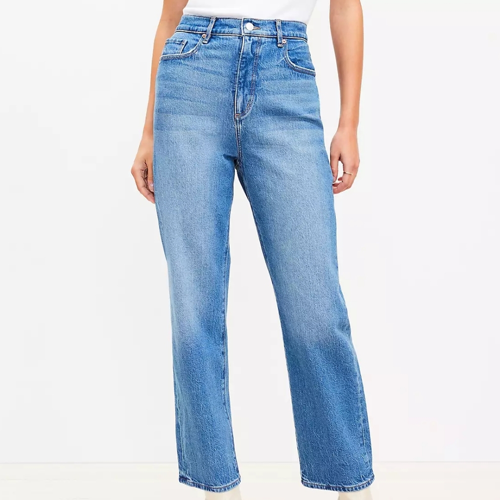 LOFT The Straight Jeans 6 Petite Nwot